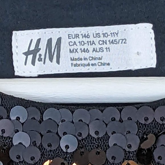 H&M Girls Sequin Sleeveless Dress Medium - Picture 8 of 14